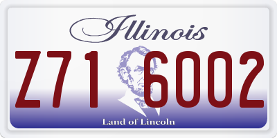 IL license plate Z716002