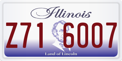 IL license plate Z716007