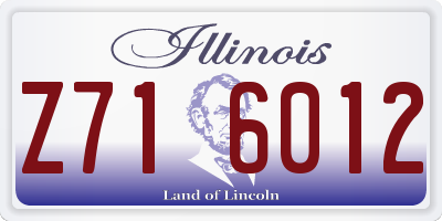 IL license plate Z716012