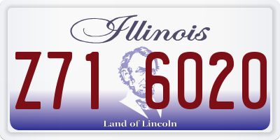 IL license plate Z716020