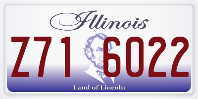 IL license plate Z716022