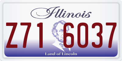 IL license plate Z716037
