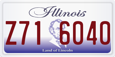IL license plate Z716040