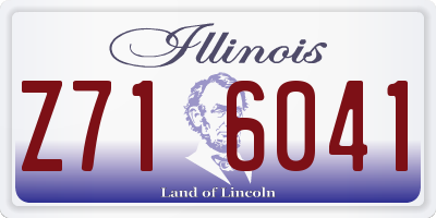 IL license plate Z716041