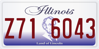 IL license plate Z716043