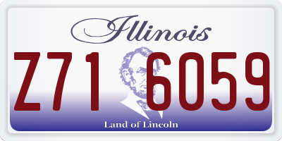IL license plate Z716059