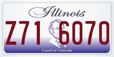 IL license plate Z716070