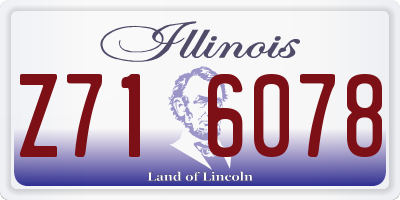 IL license plate Z716078