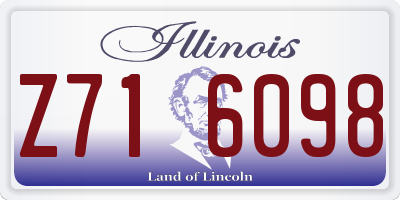 IL license plate Z716098