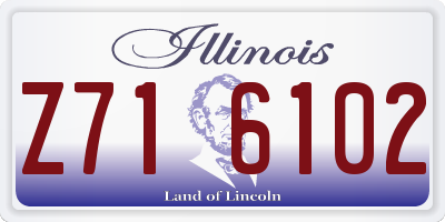 IL license plate Z716102
