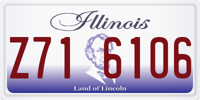 IL license plate Z716106