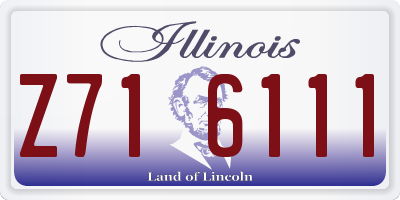 IL license plate Z716111