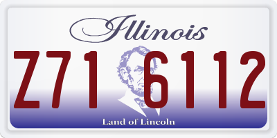 IL license plate Z716112