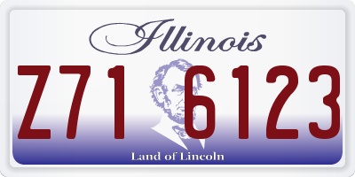 IL license plate Z716123