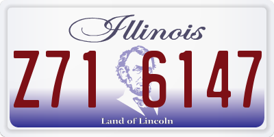 IL license plate Z716147