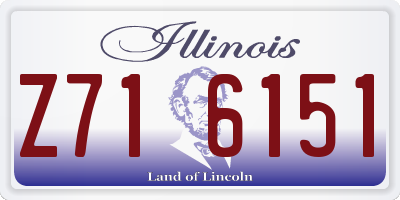 IL license plate Z716151
