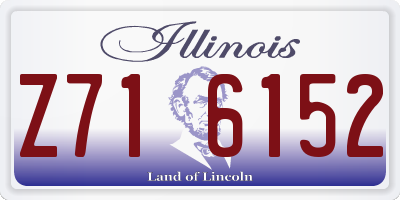 IL license plate Z716152