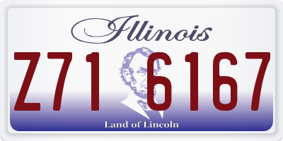 IL license plate Z716167