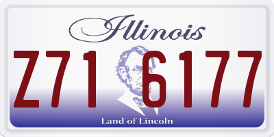 IL license plate Z716177