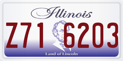 IL license plate Z716203