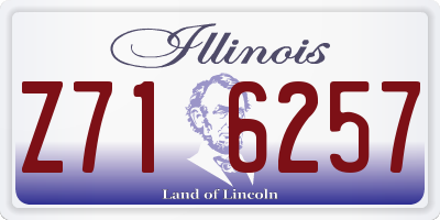 IL license plate Z716257