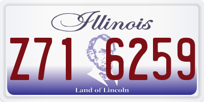 IL license plate Z716259