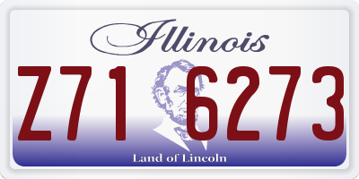 IL license plate Z716273