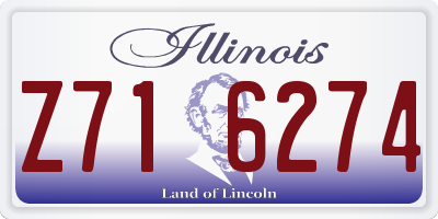 IL license plate Z716274