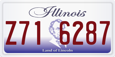 IL license plate Z716287