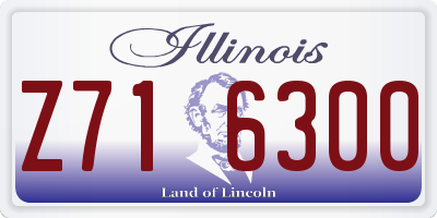 IL license plate Z716300