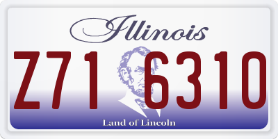 IL license plate Z716310