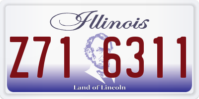 IL license plate Z716311