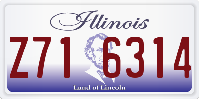 IL license plate Z716314