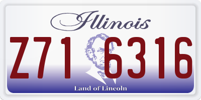 IL license plate Z716316