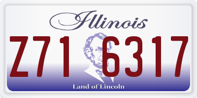 IL license plate Z716317
