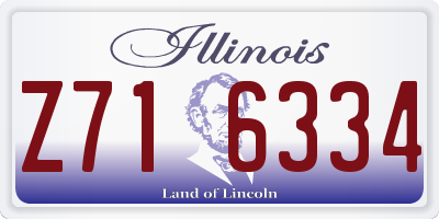 IL license plate Z716334