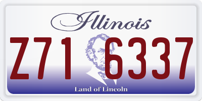 IL license plate Z716337