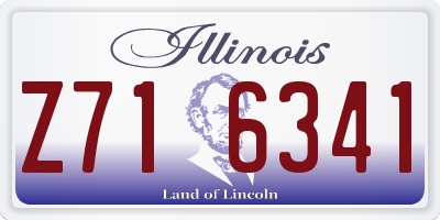 IL license plate Z716341