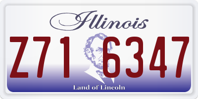 IL license plate Z716347