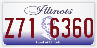 IL license plate Z716360