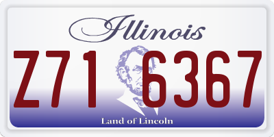 IL license plate Z716367