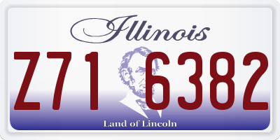 IL license plate Z716382