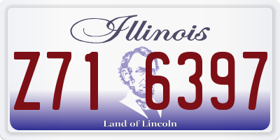 IL license plate Z716397