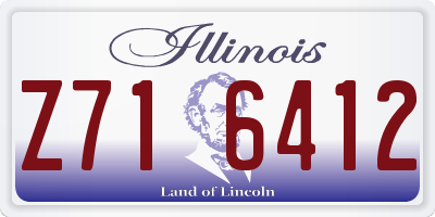 IL license plate Z716412