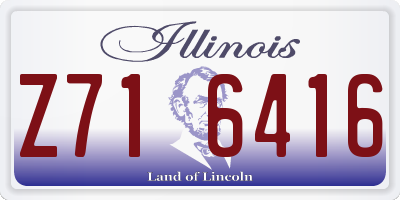 IL license plate Z716416