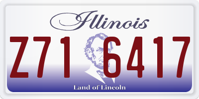 IL license plate Z716417