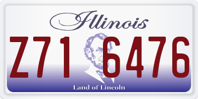 IL license plate Z716476