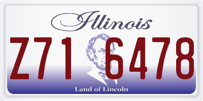 IL license plate Z716478
