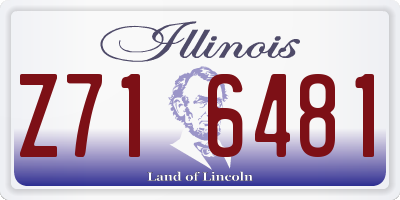 IL license plate Z716481