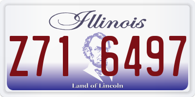 IL license plate Z716497